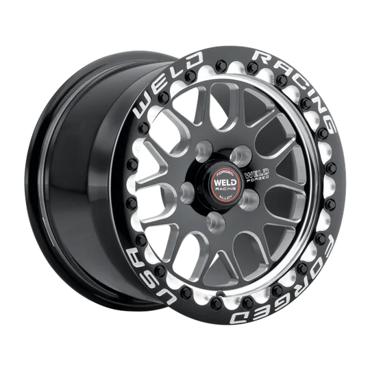 RS077I8711N01571N0050SC0 - Weld Off-Road SM77 Beadlock 17X11 5X115 ET -5mm Gloss Black Milled - Weld Off-Road Wheels Canada