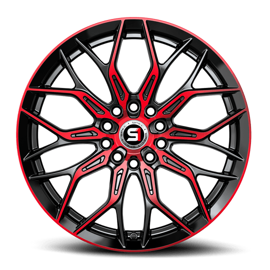 SP-5717752842BMR - Spec-1 SP-57 17X7.5 5X105 42mm Gloss Black & Red Machined - Spec-1 Wheels Canada