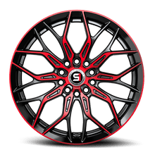 Load image into Gallery viewer, SP-571883538BMR - Spec-1 SP-57 18X8 5X110 38mm Gloss Black &amp; Red Machined - Spec-1 Wheels Canada