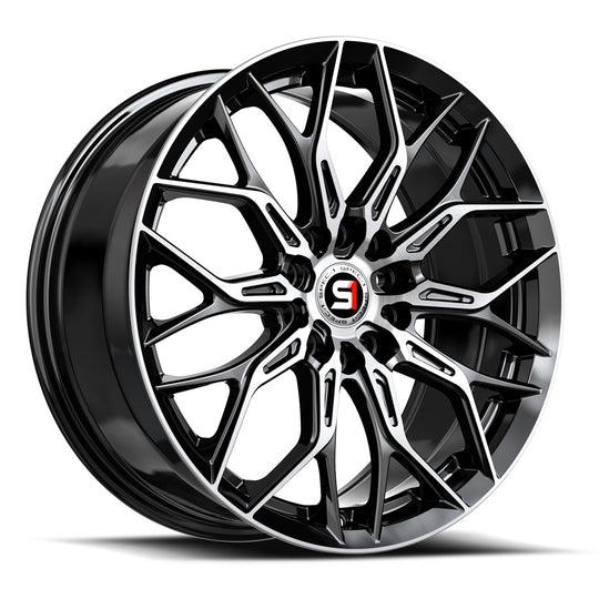 SP-57188938BM - Spec-1 SP-57 18X8 4X114.3 / 4X100 38mm Gloss Black & Machined - Spec-1 Wheels Canada