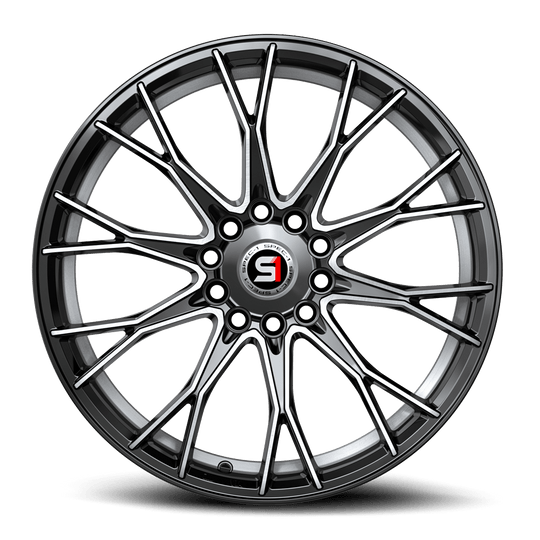 SP-5917753242BMU - Spec-1 SP-59 17X7.5 5X108 42mm Gloss Black & Machined & Undercut - Spec-1 Wheels Canada