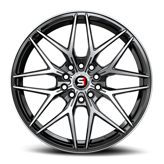 SP-6017753542BM - Spec-1 SP-60 17X7.5 5X110 42mm Gloss Black & Machined - Spec-1 Wheels Canada