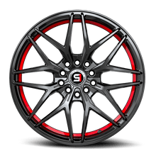 Load image into Gallery viewer, SP-601882338GBRU - Spec-1 SP-60 18X8 5X100 38mm Gloss Black &amp; Red Undercut - Spec-1 Wheels Canada