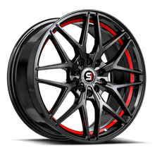 Load image into Gallery viewer, SP-6017753642GBRU - Spec-1 SP-60 17X7.5 5X112 42mm Gloss Black &amp; Red Undercut - Spec-1 Wheels Canada