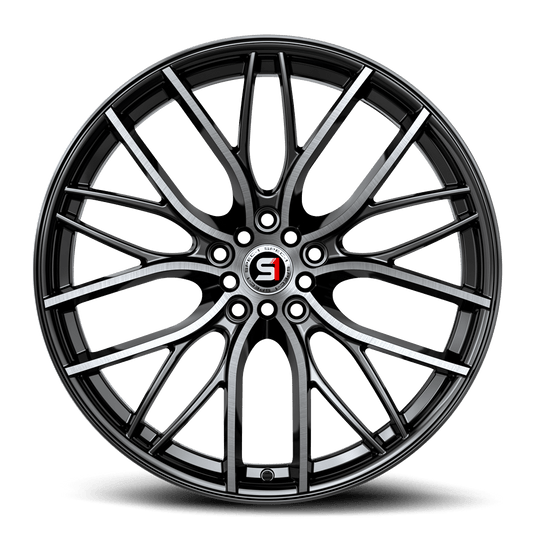 SP-611783642BM - Spec-1 SP-61 17X8 5X112 42mm Gloss Black & Machined - Spec-1 Wheels Canada