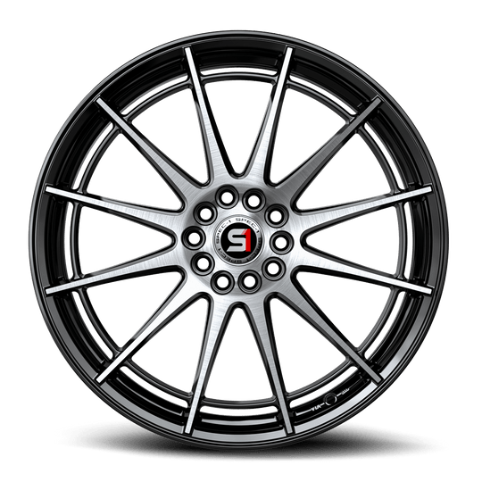 SP-641783642BM - Spec-1 SP-64 17X8 5X112 42mm Gloss Black & Machined - Spec-1 Wheels Canada