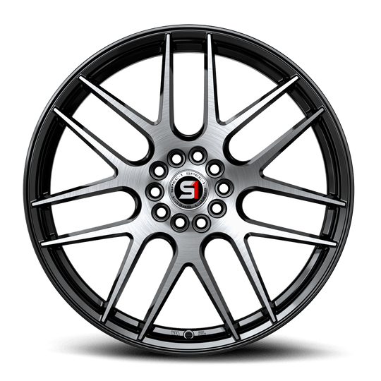 SP-651810BL22BM - Spec-1 SP-65 18X10 Blank 4X/5X 22mm Gloss Black & Machined - Spec-1 Wheels Canada