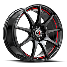 Load image into Gallery viewer, SP-67188938GBRL - Spec-1 SP-67 18X8 4X114.3 / 4X100 38mm Gloss Black &amp; Red Line - Spec-1 Wheels Canada