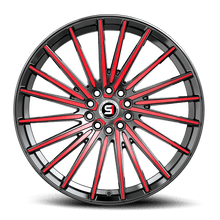 Load image into Gallery viewer, SP-6820852338BMR - Spec-1 SP-68 20X8.5 5X100 38mm Gloss Black &amp; Red Machined - Spec-1 Wheels Canada
