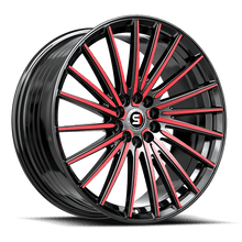 Load image into Gallery viewer, SP-6820853838BMR - Spec-1 SP-68 20X8.5 5X114.3 38mm Gloss Black &amp; Red Machined - Spec-1 Wheels Canada