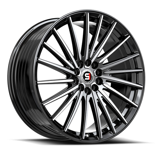 SP-681883538BM - Spec-1 SP-68 18X8 5X110 / 5X114.3 38mm Gloss Black & Machined - Spec-1 Wheels Canada