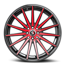 Load image into Gallery viewer, SP-69189BL42BMR - Spec-1 SP-69 18X9 Blank 4X/5X 42mm Gloss Black &amp; Red Machined - Spec-1 Wheels Canada