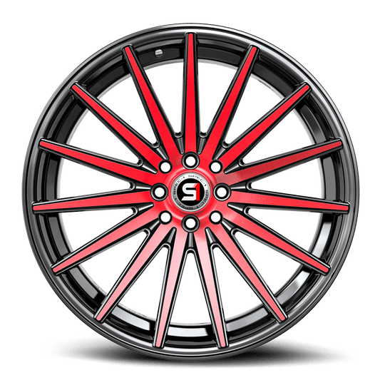 SP-6917752842BMR - Spec-1 SP-69 17X7.5 5X105 42mm Gloss Black & Red Machined - Spec-1 Wheels Canada