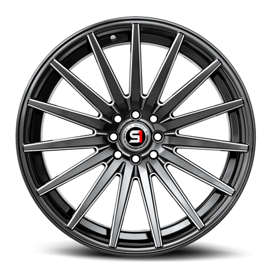 SP-6920853838GBM - Spec-1 SP-69 20X8.5 5X114.3 38mm Gloss Black & Milled - Spec-1 Wheels Canada