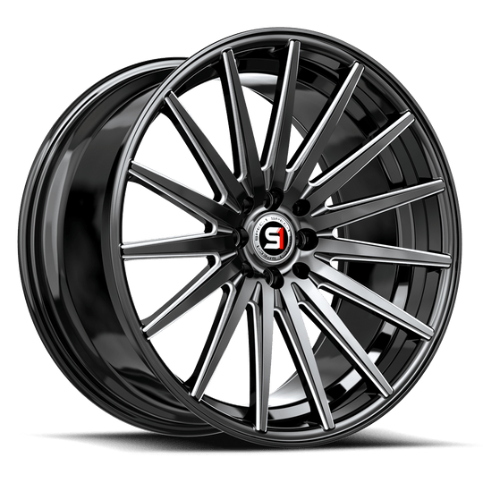 SP-6917753542GBM - Spec-1 SP-69 17X7.5 5X110 42mm Gloss Black & Milled - Spec-1 Wheels Canada