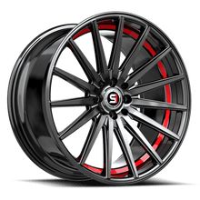 Load image into Gallery viewer, SP-6920853838GBRU - Spec-1 SP-69 20X8.5 5X114.3 38mm Gloss Black &amp; Red Undercut - Spec-1 Wheels Canada