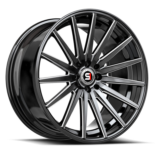 SP-691883838GBM - Spec-1 SP-69 18X8 5X114.3 / 5X120.65 38mm Gloss Black & Milled - Spec-1 Wheels Canada