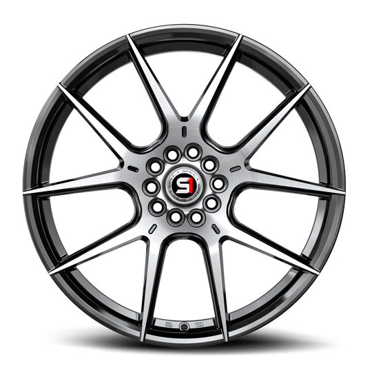 SP-711883638BM - Spec-1 SP-71 18X8 5X112 38mm Gloss Black & Machined - Spec-1 Wheels Canada
