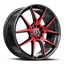 Load image into Gallery viewer, SP-71188938BMR - Spec-1 SP-71 18X8 4X100 38mm Gloss Black &amp; Red Machined - Spec-1 Wheels Canada
