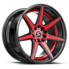 Load image into Gallery viewer, SP-731775942BMRU - Spec-1 SP-73 17X7.5 4X100 42mm Gloss Black Red Machined &amp; Undercut - Spec-1 Wheels Canada