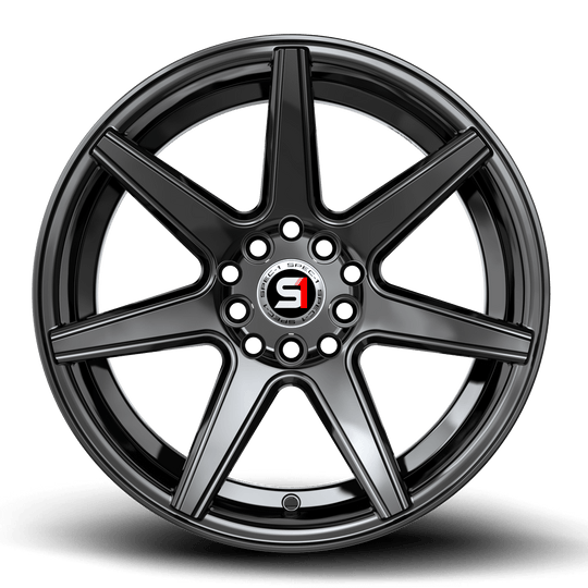 SP-7317752342GB - Spec-1 SP-73 17X7.5 5X100 42mm Gloss Black - Spec-1 Wheels Canada