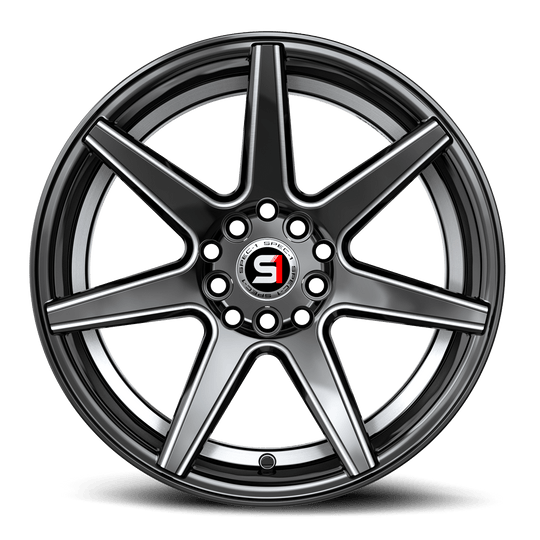SP-731883638GBMU - Spec-1 SP-73 18X8 5X112 38mm Gloss Black Milled & Undercut - Spec-1 Wheels Canada