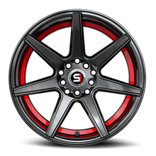 Load image into Gallery viewer, SP-731882338GBRU - Spec-1 SP-73 18X8 5X100 38mm Gloss Black &amp; Red Undercut - Spec-1 Wheels Canada