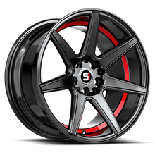 Load image into Gallery viewer, SP-731883538GBRU - Spec-1 SP-73 18X8 5X110 38mm Gloss Black &amp; Red Undercut - Spec-1 Wheels Canada