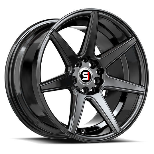 SP-7317753242GB - Spec-1 SP-73 17X7.5 5X114.3 / 5X108 42mm Gloss Black - Spec-1 Wheels Canada
