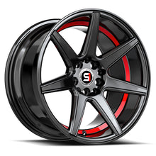 Load image into Gallery viewer, SP-7317753242GBRU - Spec-1 SP-73 17X7.5 5X108 / 5X114.3 42mm Gloss Black &amp; Red Undercut - Spec-1 Wheels Canada