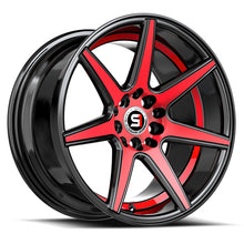 Load image into Gallery viewer, SP-7317753842BMRU - Spec-1 SP-73 17X7.5 5X114.3 / 5X120.65 42mm Gloss Black Red Machined &amp; Undercut - Spec-1 Wheels Canada