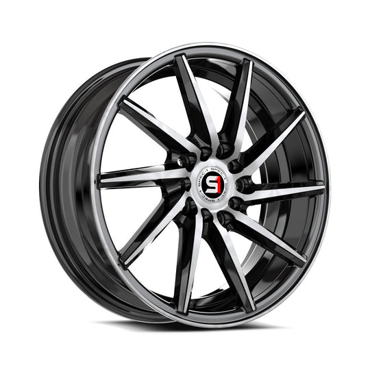 SP-741662335BM - Spec-1 SP-74 16X6 5X100 / 5X114.3 35mm Gloss Black & Machined - Spec-1 Wheels Canada