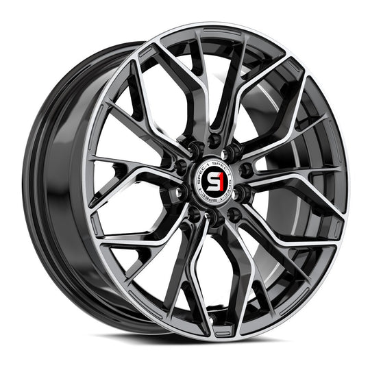 SP-761665920BM - Spec-1 SP-76 16X6.5 4X100 / 4X114.3 20mm Gloss Black & Machined - Spec-1 Wheels Canada