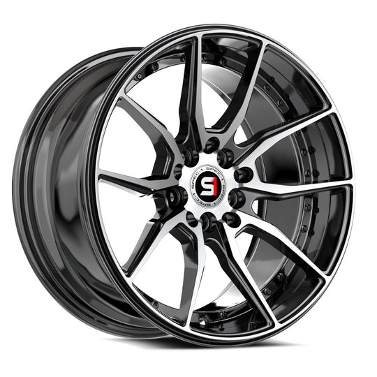 SP-771682320BM - Spec-1 SP-77 16X8 5X100 / 5X114.3 20mm Gloss Black & Machined - Spec-1 Wheels Canada