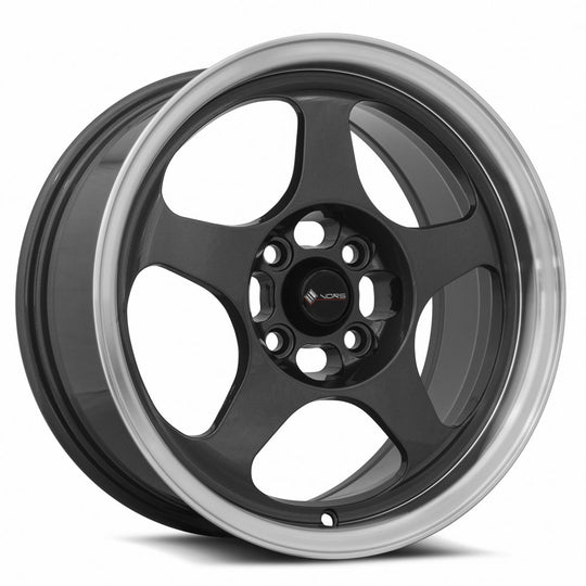 SP01157040035HB-498 - Vors SP1 15X7 4X98 35MM Hyper Black Machine Lip - Vors Wheels Canada