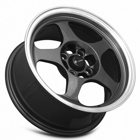 SP01157040035HB-408 - Vors SP1 15X7 4X108 35MM Hyper Black Machine Lip - Vors Wheels Canada