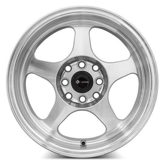 SP0115808H20SF-498 - Vors SP1 15X8 4X98 20MM Silver Machine Face Lip - Vors Wheels Canada