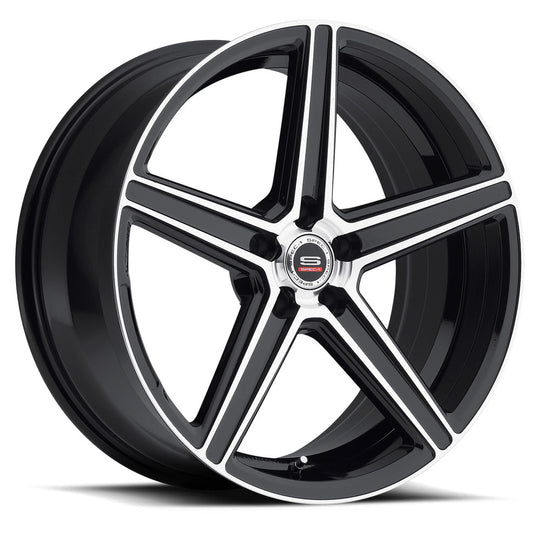 SP819954038GBM - Spec-1 SP-8 19X9.5 Blank 5X 38mm Gloss Black & Machined - Spec-1 Wheels Canada