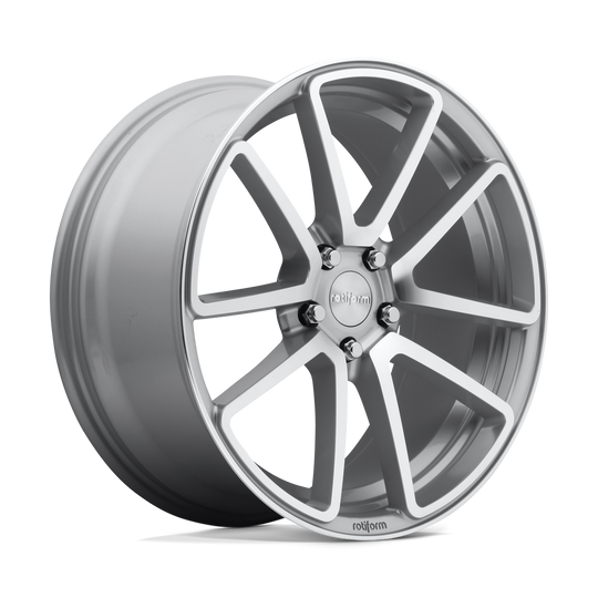 R120188565+45 - Rotiform R120 SPF 18X8.5 5X114.3  45mm Gloss Silver Machined - Rotiform Wheels Canada