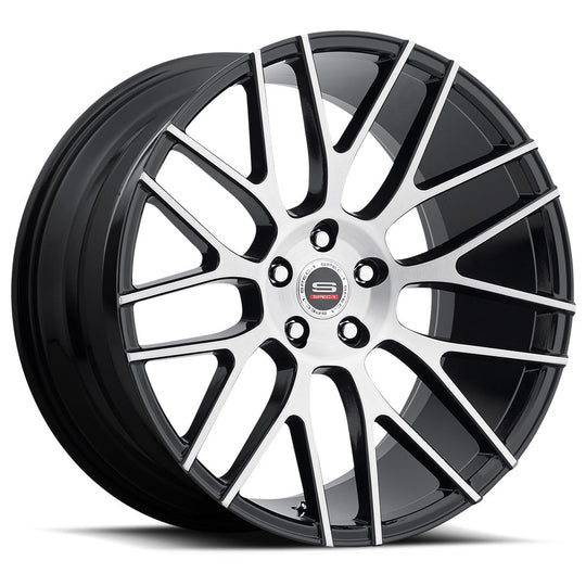 SPL201201054020GBB - Spec-1 SPL-001 20X10.5 Blank 5X 20mm Gloss Black & Brushed - Spec-1 Wheels Canada