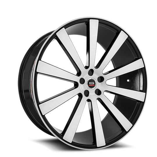 SPL20220901832GBB - Spec-1 SPL-002 20X9 5X120 32mm Gloss Black & Brushed - Spec-1 Wheels Canada