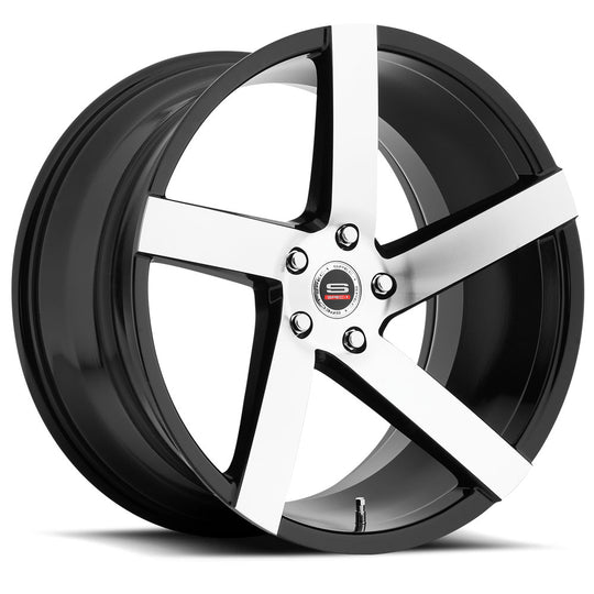 SPM8022904015GBM - Spec-1 SPM-80 22X9 Blank 5X 15mm Gloss Black & Machined - Spec-1 Wheels Canada