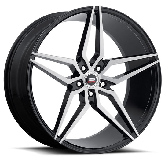 SPM81221054042GBB - Spec-1 SPM-81 22X10.5 Blank 5X 42mm Gloss Black & Brushed - Spec-1 Wheels Canada