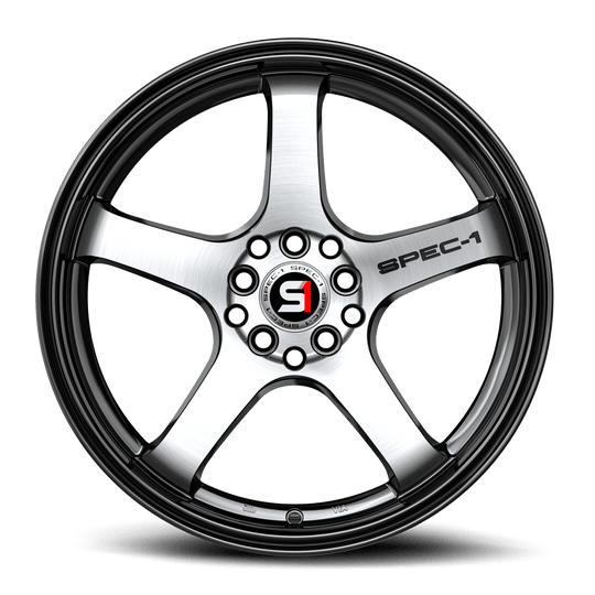 SPT-311885BL22BM - Spec-1 SPT-31 18X8.5 Blank 4X/5X 22mm Gloss Black & Machined - Spec-1 Wheels Canada