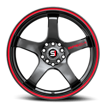 Load image into Gallery viewer, SPT-3117752342GBRL - Spec-1 SPT-31 17X7.5 5X100 42mm Gloss Black &amp; Red Line - Spec-1 Wheels Canada