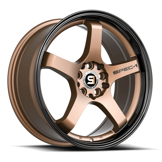 SPT-311775942MZBL - Spec-1 SPT-31 17X7.5 4X100 42mm Matte Bronze & Black Lip - Spec-1 Wheels Canada