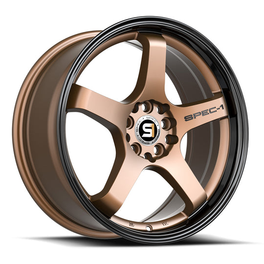 SPT-311895BL42MZBL - Spec-1 SPT-31 18X9.5 Blank 4X/5X 42mm Matte Bronze & Black Lip - Spec-1 Wheels Canada