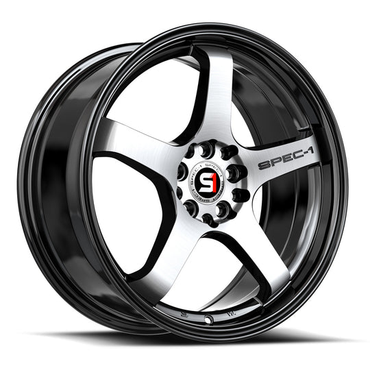 SPT-311995BL25BM - Spec-1 SPT-31 19X9.5 Blank 4X/5X 25mm Gloss Black & Machined - Spec-1 Wheels Canada