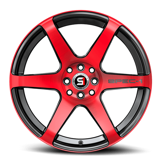 SPT-321883834BMR - Spec-1 SPT-32 18X8 5X114.3 34mm Gloss Black & Red Machined - Spec-1 Wheels Canada