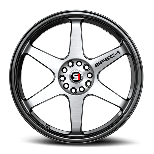 SPT-331783638BM - Spec-1 SPT-33 17X8 5X112 38mm Gloss Black & Machined - Spec-1 Wheels Canada